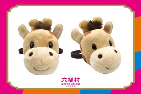 【六福村】長頸鹿哈特大頭版髮圈